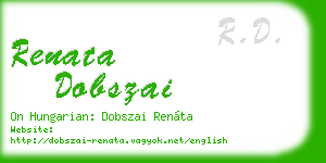 renata dobszai business card
