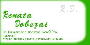 renata dobszai business card